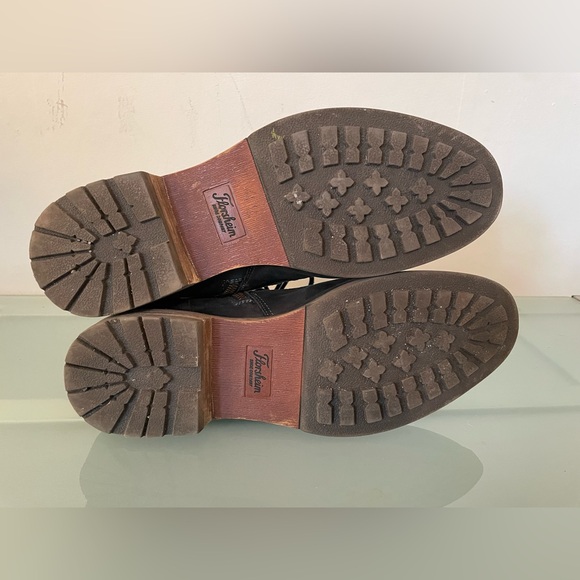 FLORSHEIM LODGE CAP TOE LACE BOOT black crazy horse Men’s 7.5 Leather Chukka - Picture 2 of 11